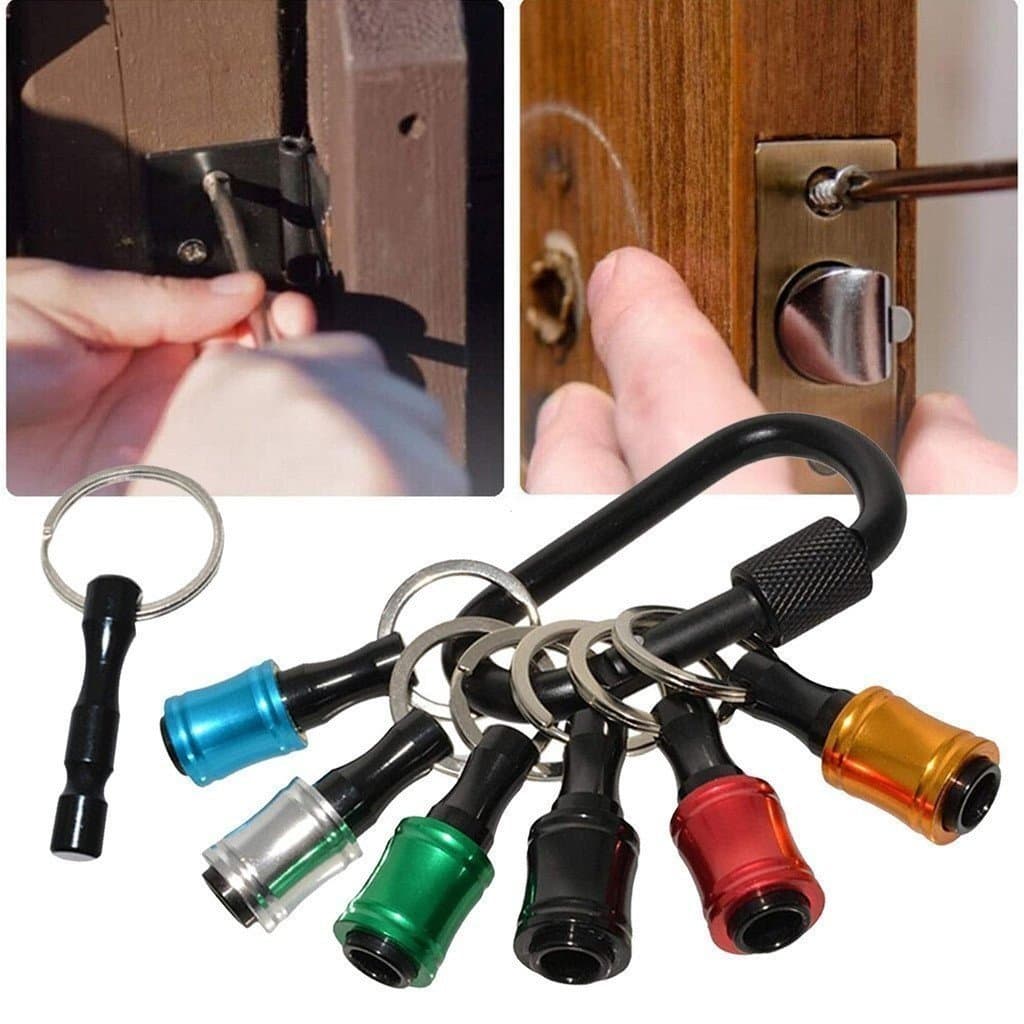 Novo Hex Haste Bits Chaveiro Liberação Rápida Extensão Broca Parafuso Adaptador Magnético Mosquetão Ferramenta Mão