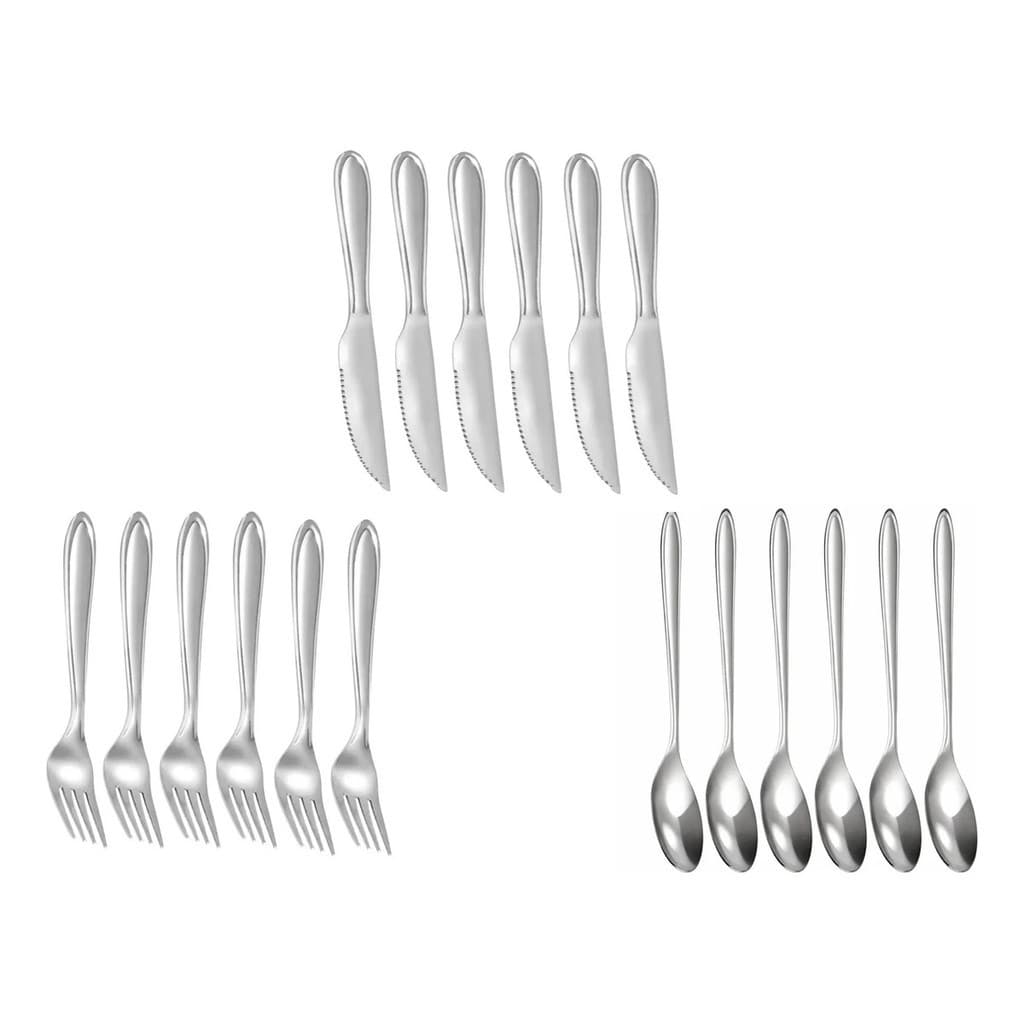 Faqueiro Aço Inox 36 Peças - 12 Garfos 12 Facas 12 Colheres
