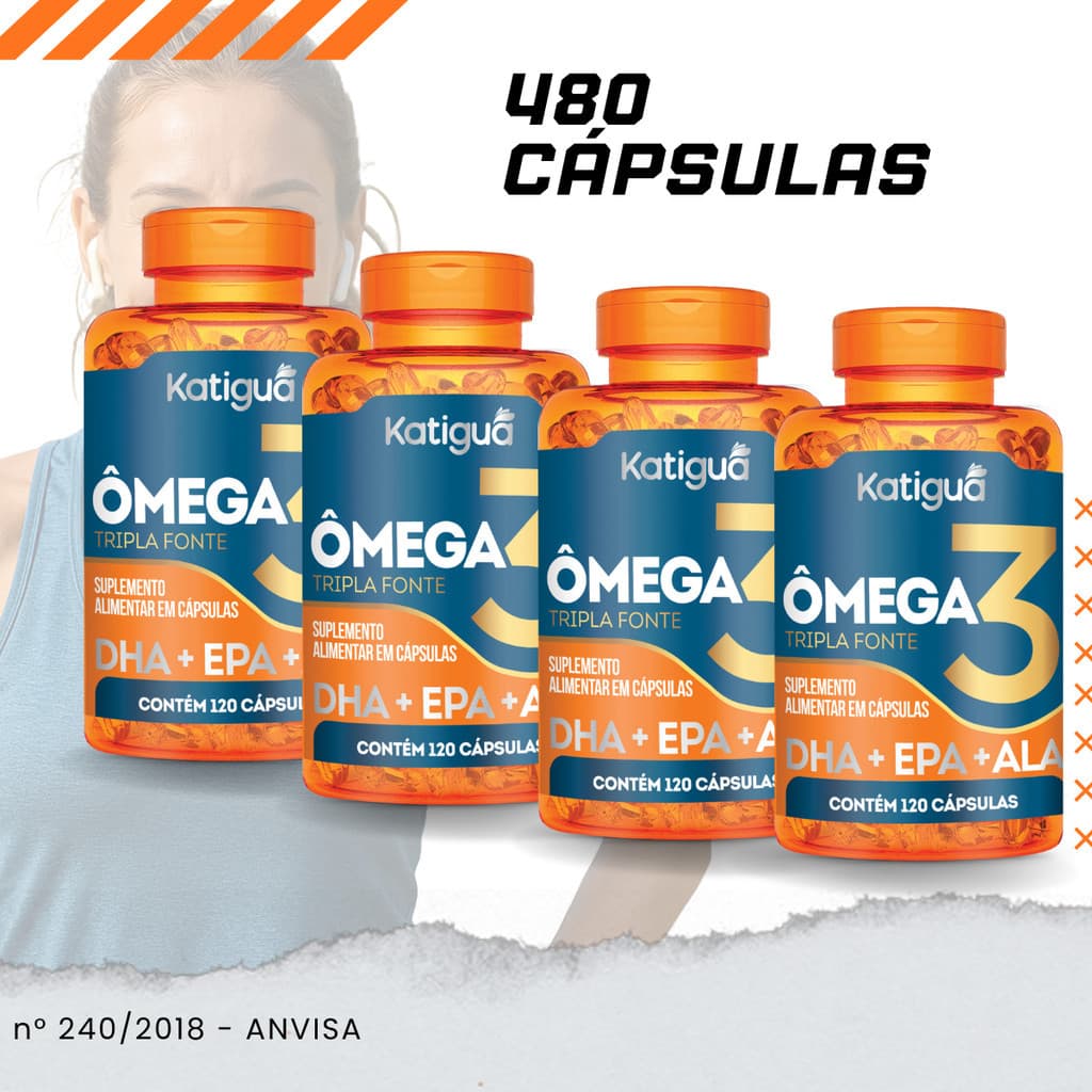 Ômega 3 Premium 1000mg 120 Cápsulas em Gel Suplemento Alimentar Óleo de Peixe EPA DHA Original