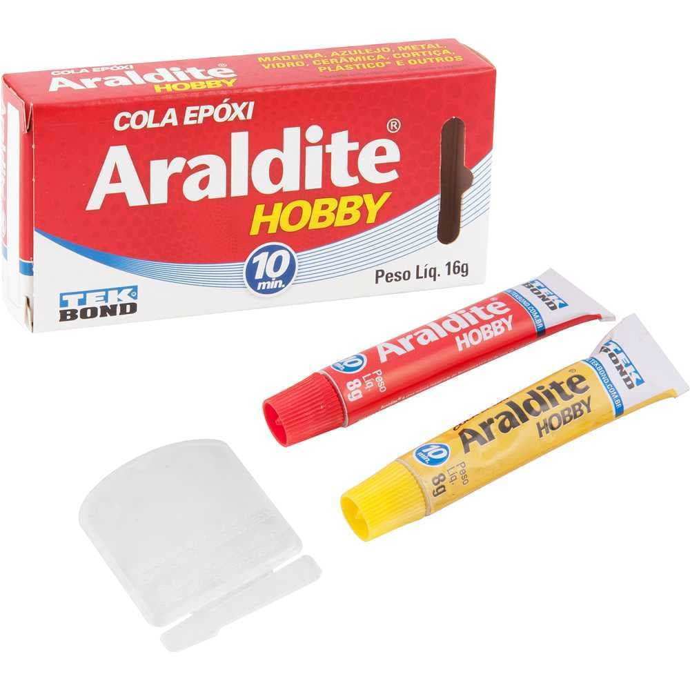 Cola Araldite Super Resistente Hobby 10Min Bisnaga 16g  Tekbond