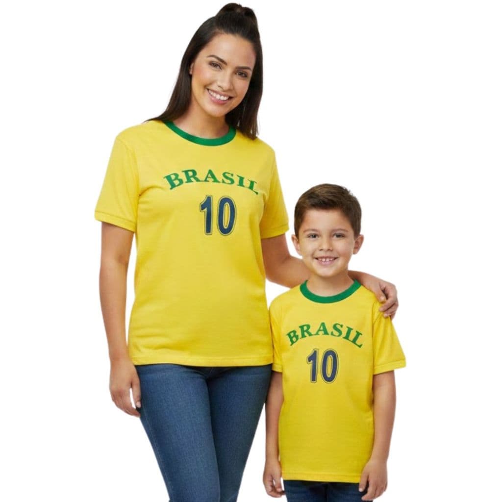 Camiseta Brasil Algodão Brasil Verde Amarelo Copa Torcida - 2496