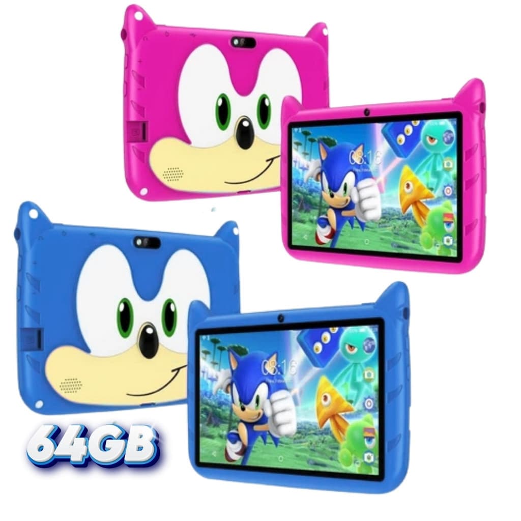 Tablet Infantil Para Crianças Kids Sonic Android 7 Polegadas Com 64GB Smart 2030