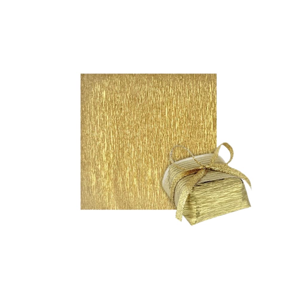 Papel Para Bem Casado - Ouro C/ 40Un Crepom + 40Un Celofane - Plac