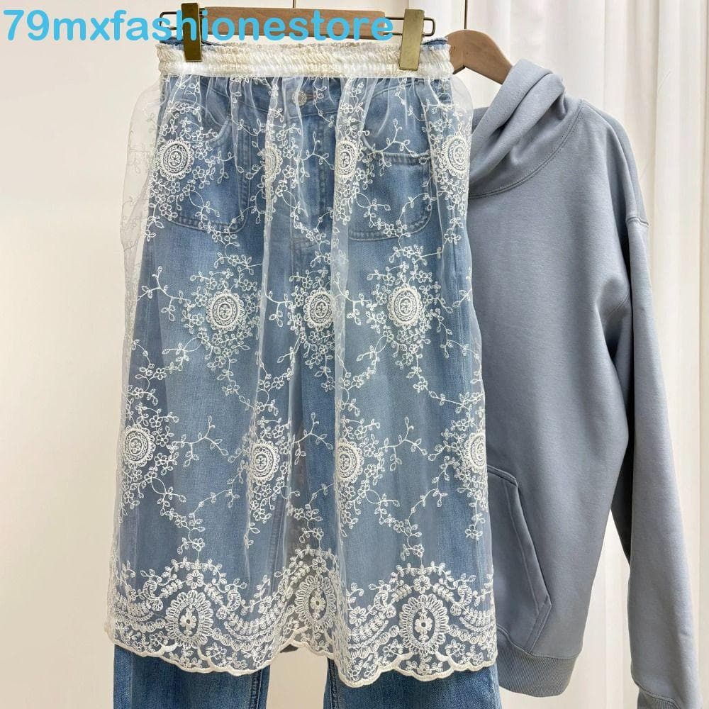 Saia De Segurança MXFASHIONESB Anágua , Longa De Renda Transparente , Cintura Alta