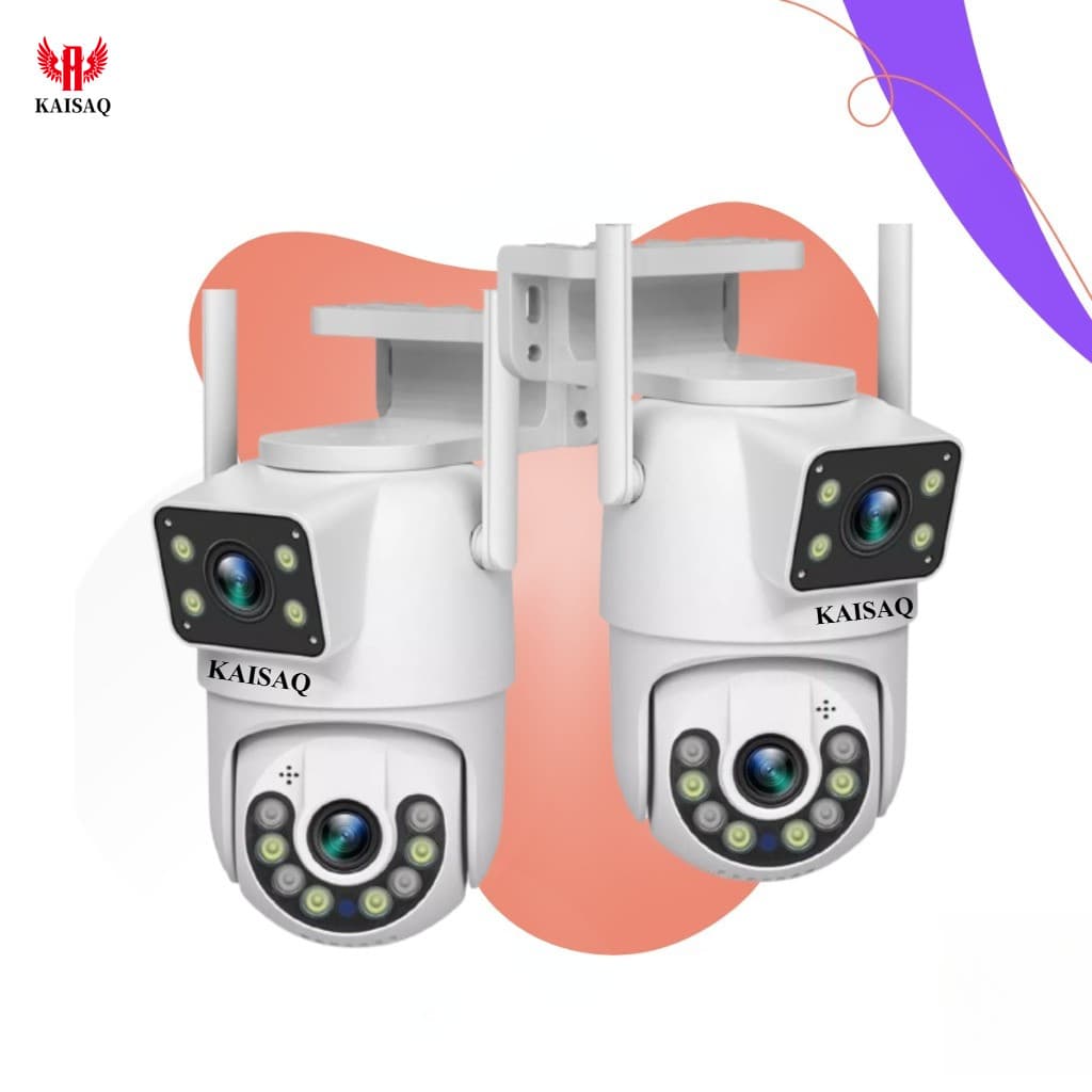 Câmera Visão Dupla PRETO lente 360° Detecção Humana Wifi ”APP YOOSEE” Proteção de Segurança Envio Imediato