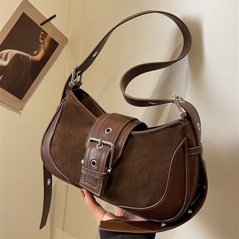 Baguette Popular de alta qualidade deste ano 2025 nicho novo estilo luz luxo Retro axilas baguette bolsa de ombro mensag