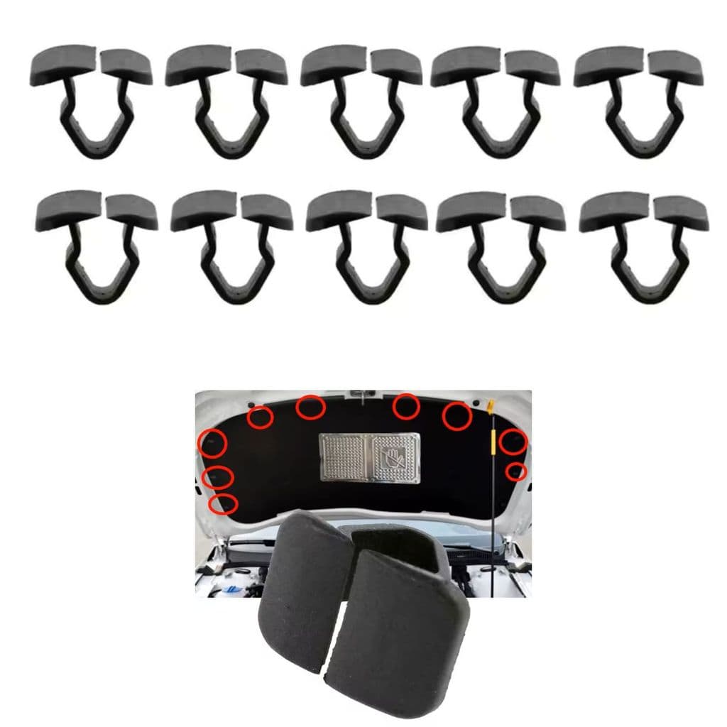 Presilha Capo Motor Vw Audi Fixador Isolante Térmico