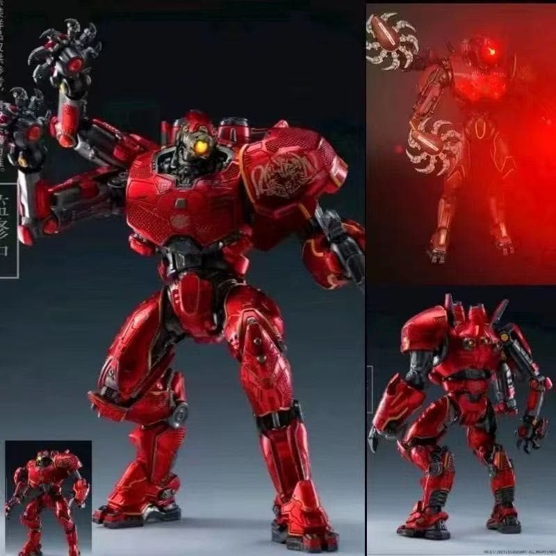 Pacific Rim Chinês Mecha Storm Crimson Galvanoplastia Luminosa Edição Deluxe Modelo Prático Enfeites de Brinquedo