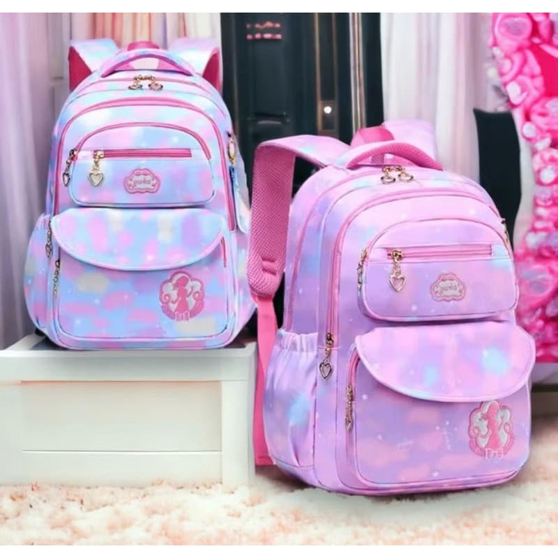 Mochila Escolar Infantil Princesa Rosa Menina Bolsa Creche Passeio