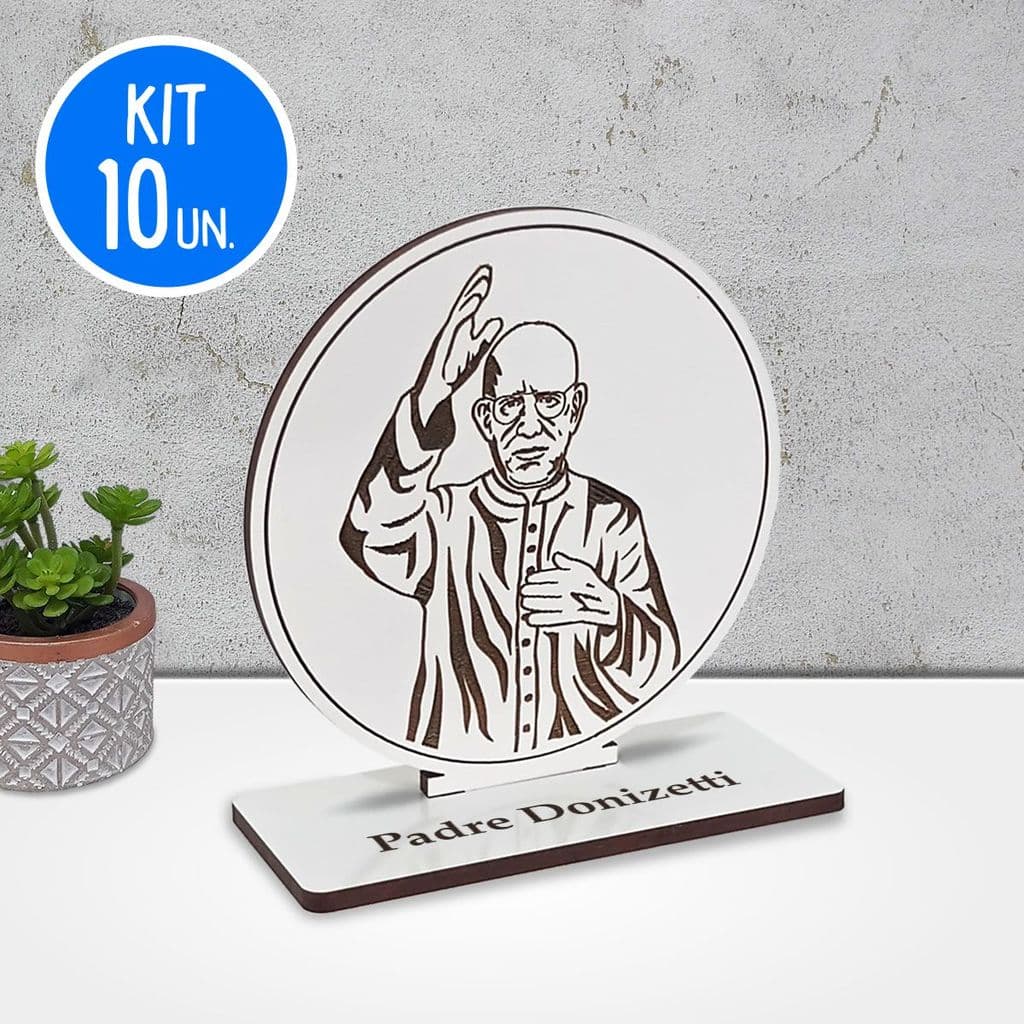 Kit 10 Lembrancinhas Padre Donizzeti Gravado a Laser