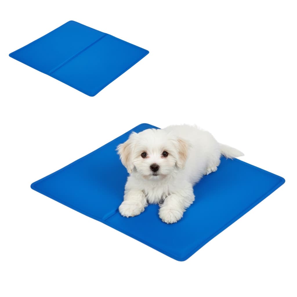 Tapete Gelado Refrescante 30x40 Tamanho Pequeno Azul Cães