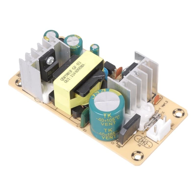 Módulo Fonte Alimentação Comutação Eficiência Li * AC100-240V Para DC15V 4A 60W Sobrecorrente Sobrecarga