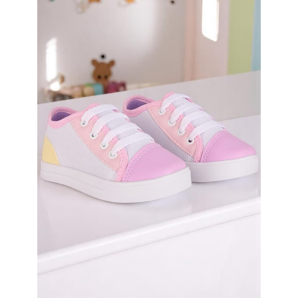 Tênis Infantil Menina Star Cano Baixo da Moda Casual Escolar do 18 ao 27