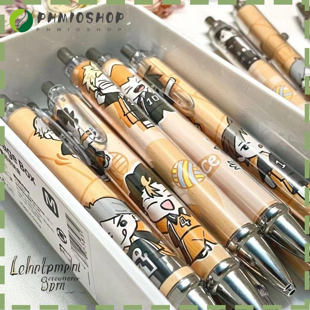 Caneta Gel MIOSHOP Haikyuu, Karasuno Tobio Kageyama Menino de Vôlei Caneta Preta, Canetas Esferográficas de Secagem Rápi