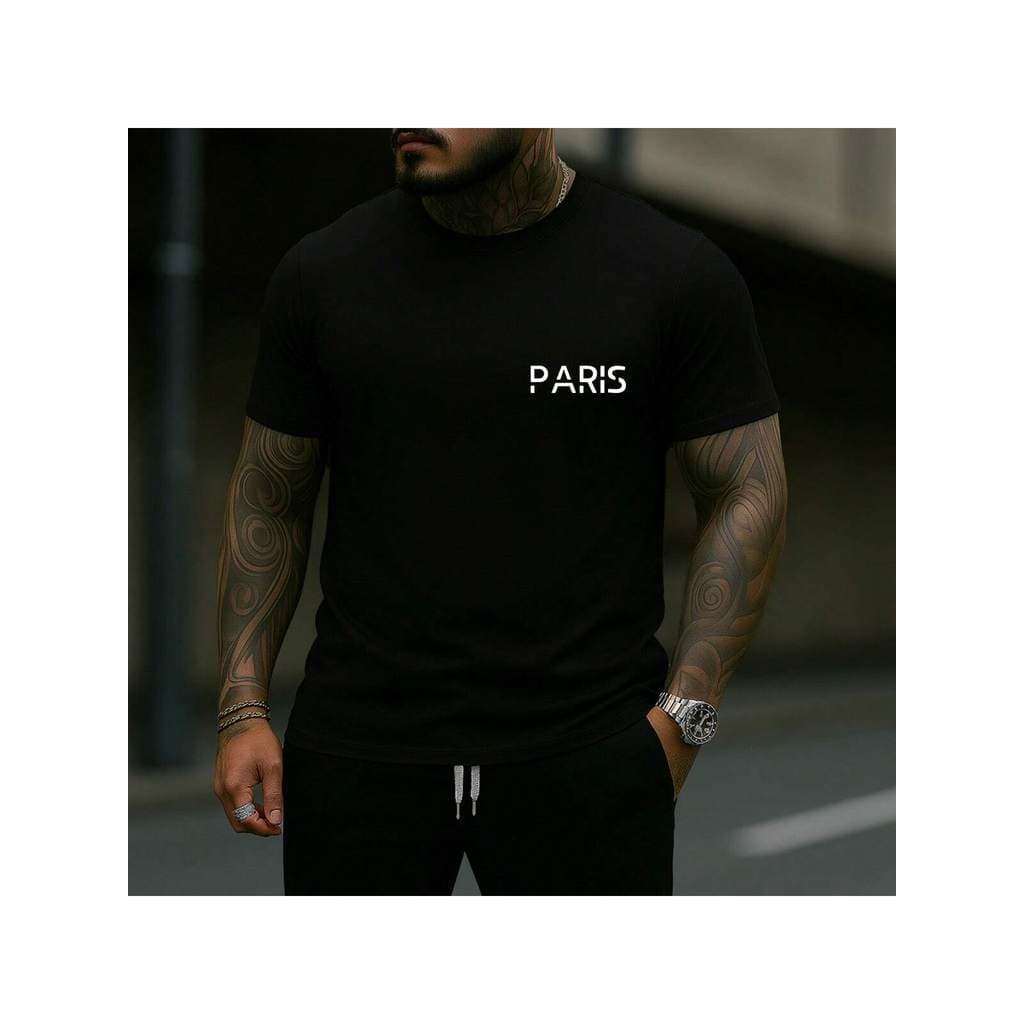 Camisa Básica Camiseta Personalizada Paris França Torre Eiffel 100% Algodão Malha 30.1 Premium Unissex