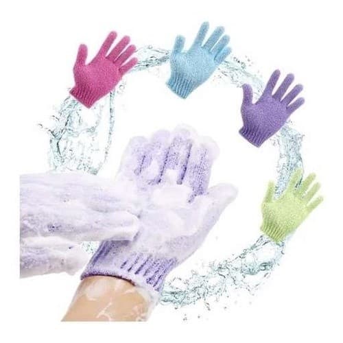 4 Luva Esfoliante para Banho - Massagem Corporal e Limpeza Profunda da Pele