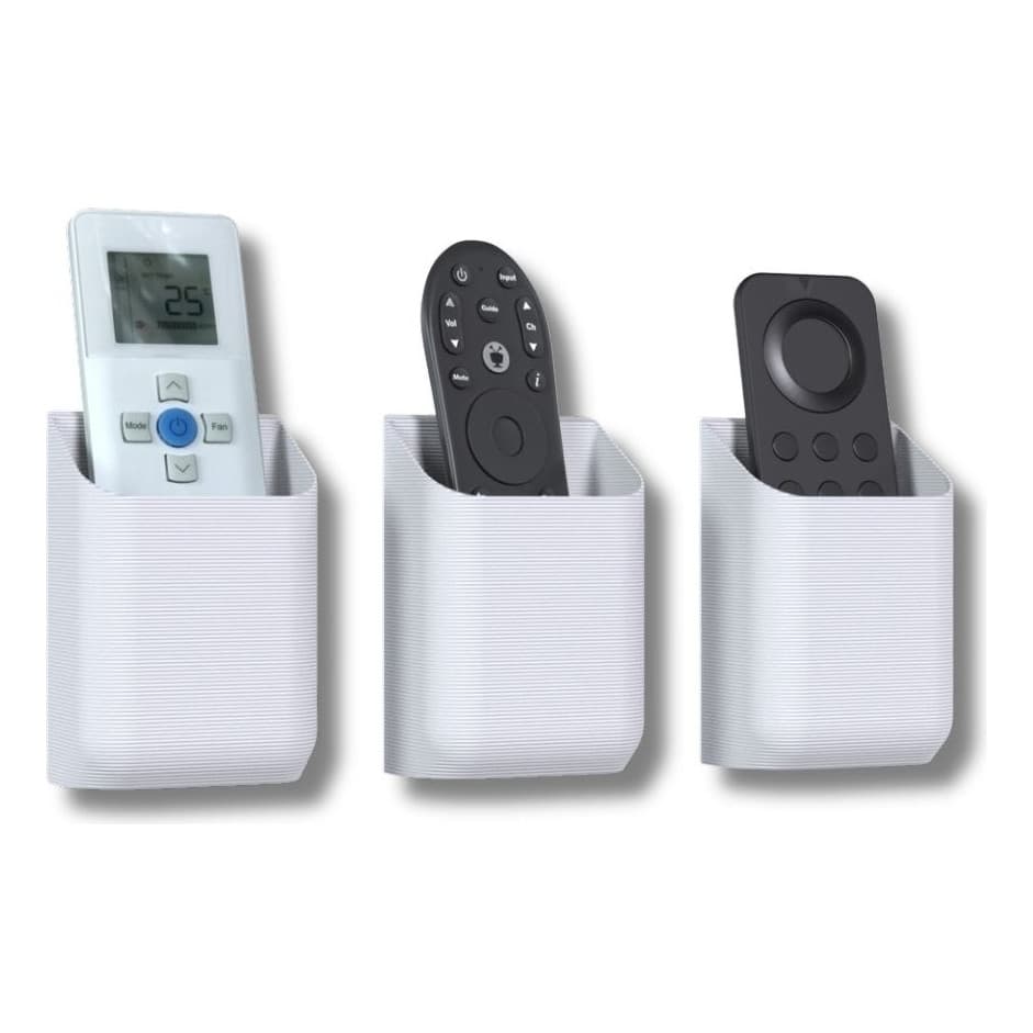 Kit 3 Suporte Parede Porta Controle Remoto Universal Ar Tv Cor Branco Novidade pratico