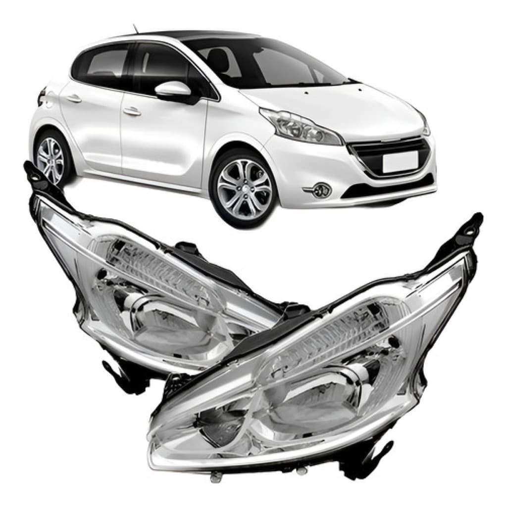 Par Farol Peugeot 208 2012 2013 2014 2015 2016 Com Led E Drl