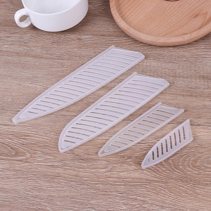 【 BSF 】 4pcs Faca De Cozinha Cobertura Protetora De Lâmina Ajuste 3 5 7 8 Polegadas