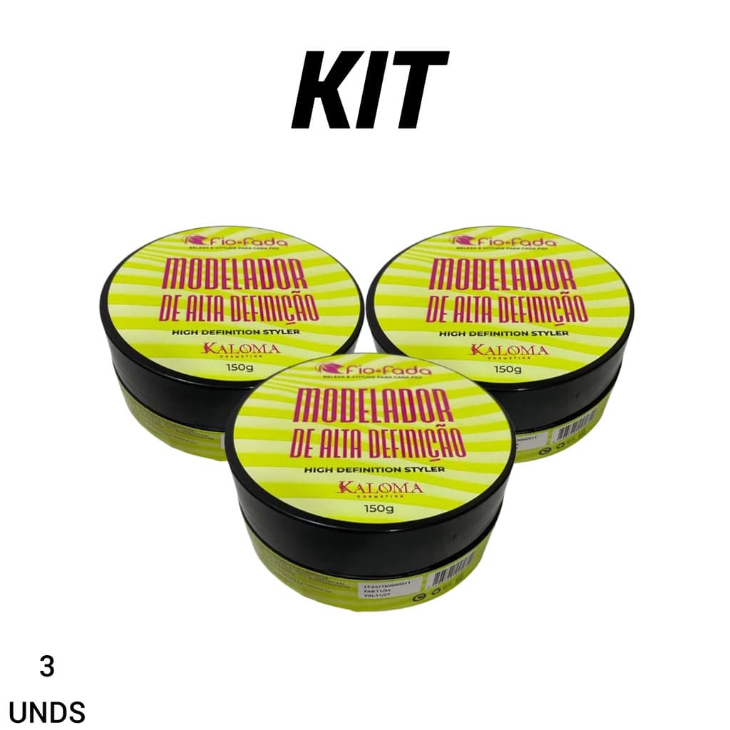 Kit 3 Pomada Modeladora De Alta Definição Fio De Fada 150g