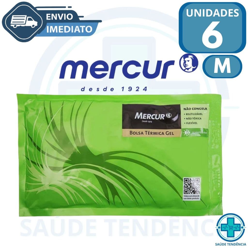 kit 6 Bolsa Térmica Em Gel Mercur Não Congela Tamanho M Maleável