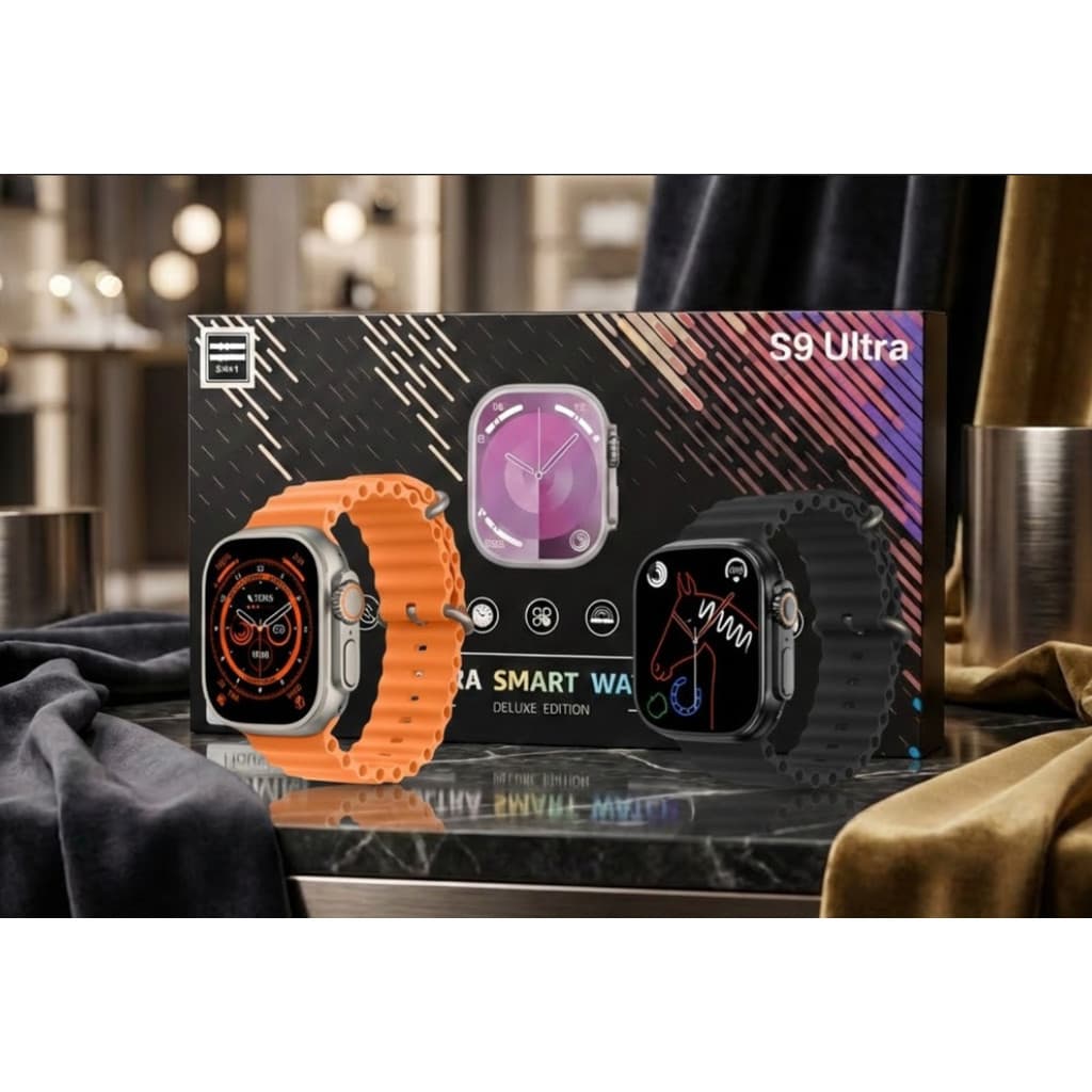 Smartwatch S9 Ultra com 2 Pulseiras Trocaáveis: Design Moderno para Uso Diário e Atividades