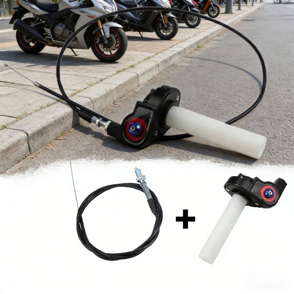 Acelerador Universal para Motos Off-Road com Alavanca e Cabo de Aceleração Rápida
