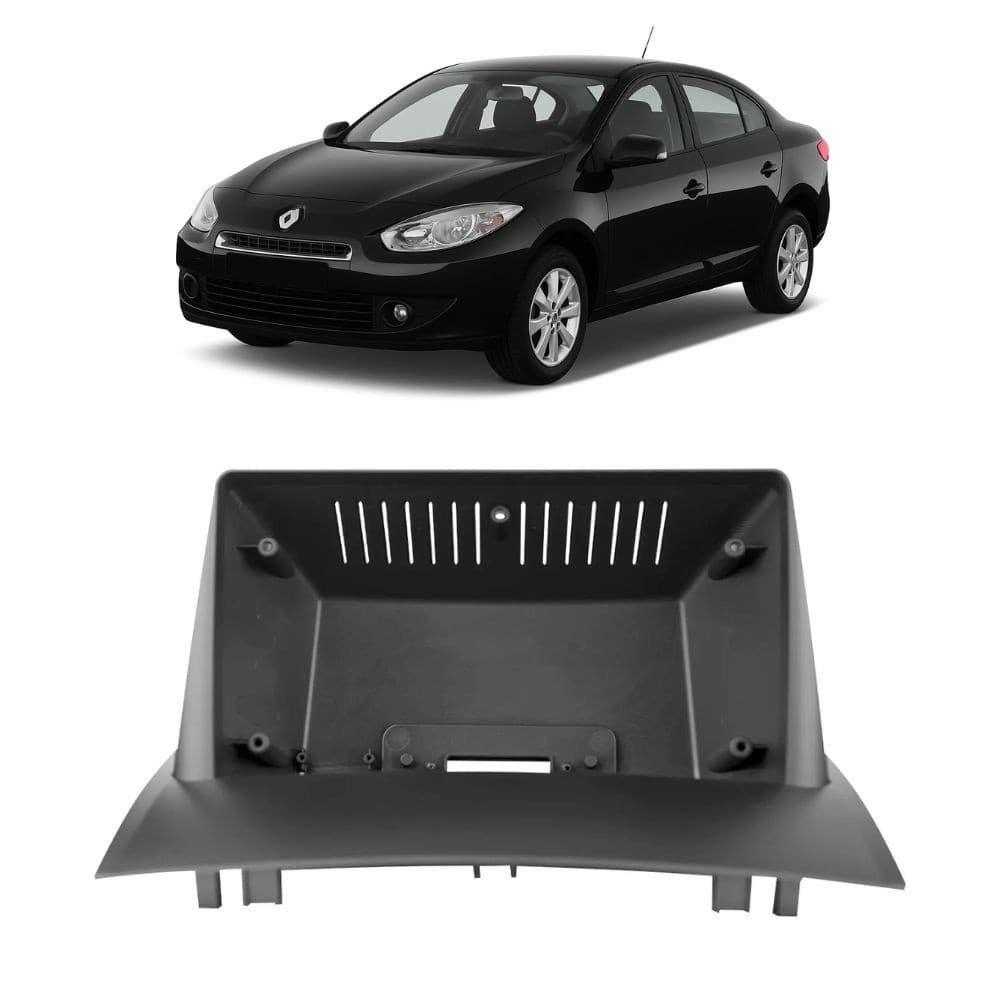 Moldura 9 polegadas Renault Fluence 2002 a 2010 Preto Fosco