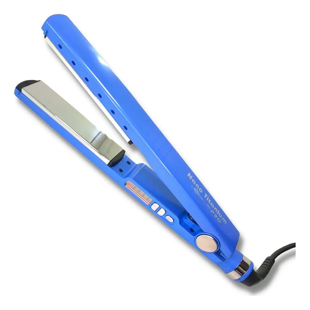 Chapinha Prancha de Cabelo Profissional Nano Titanium - Azul - Bivolt