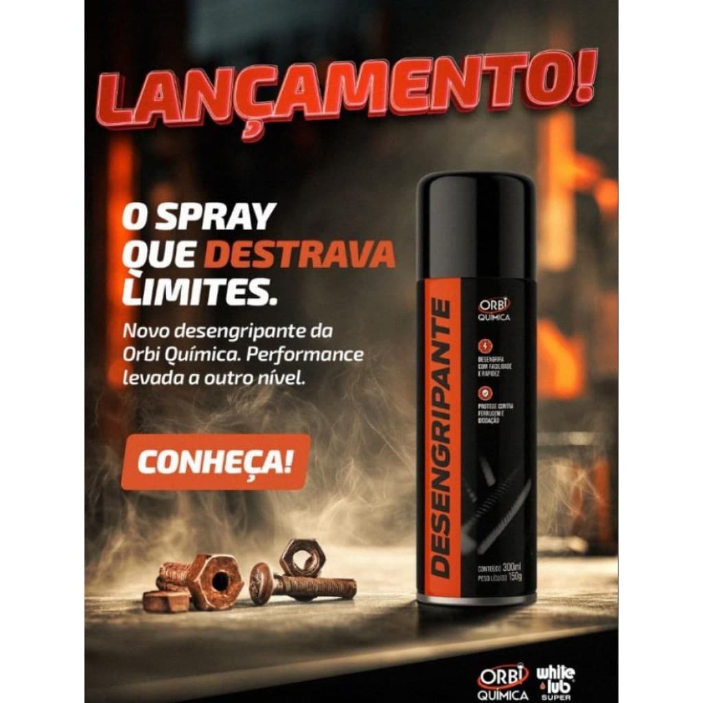 Kit 3 Óleo Desengripante Spray Orbi Química 300ml Lubrificante Multiuso  Antiferrugem