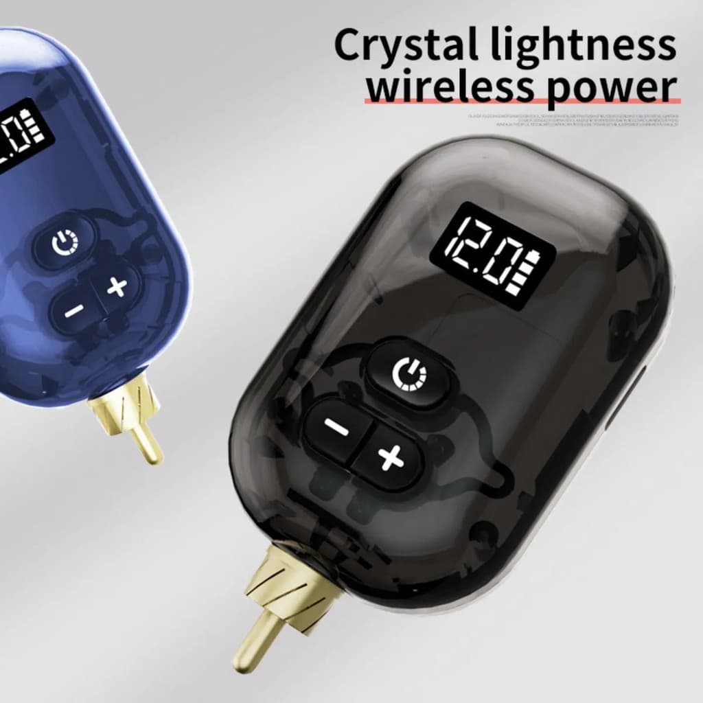 Fonte Tatuagem Sem Fio Transparente Motor Rca Recarregável 1200mAh Pronta Entrega