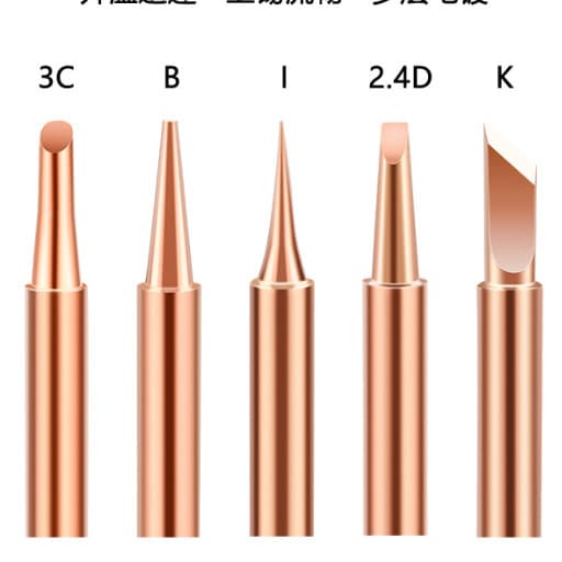 Kit 5 Pontas para Ferro de Solda Cobre Para estação de Solda/Estação, Rebaling