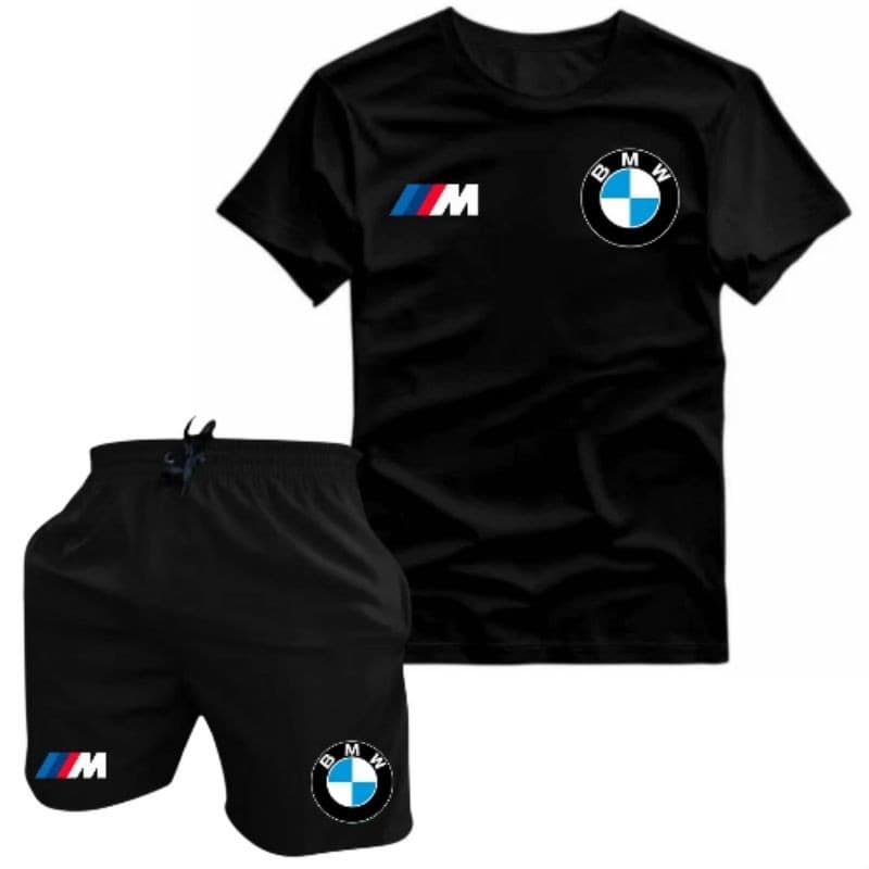Kit Conjunto Camiseta E Short masculino BMW Combo Exclusivo