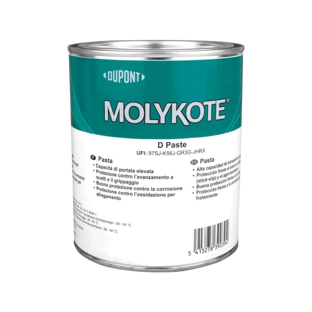 Molykote Pasta D Dupont 1Kg Lubrificante Industrial Proteção Contra Desgaste Atrito Corrosão
