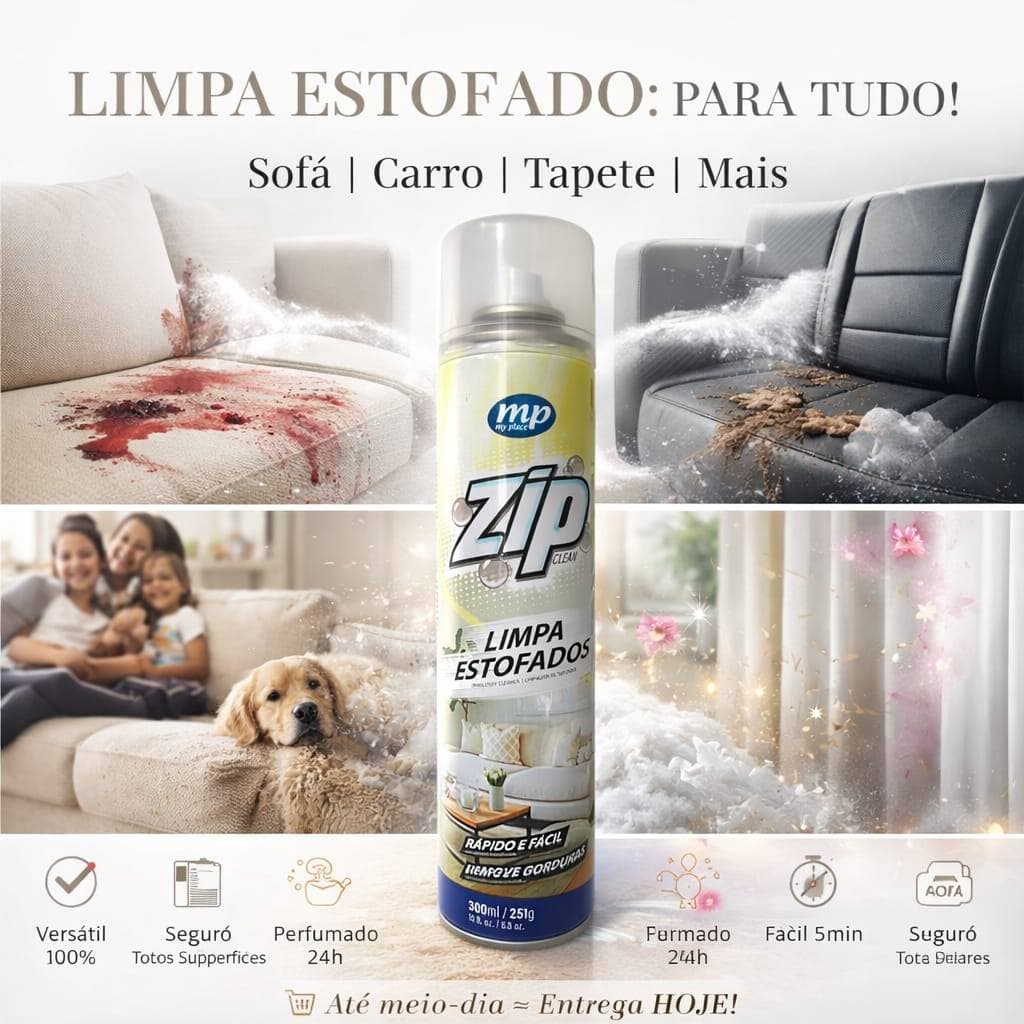 Limpa Estofados Carpetes Spray Zip Clean 300ml/251g - My Place