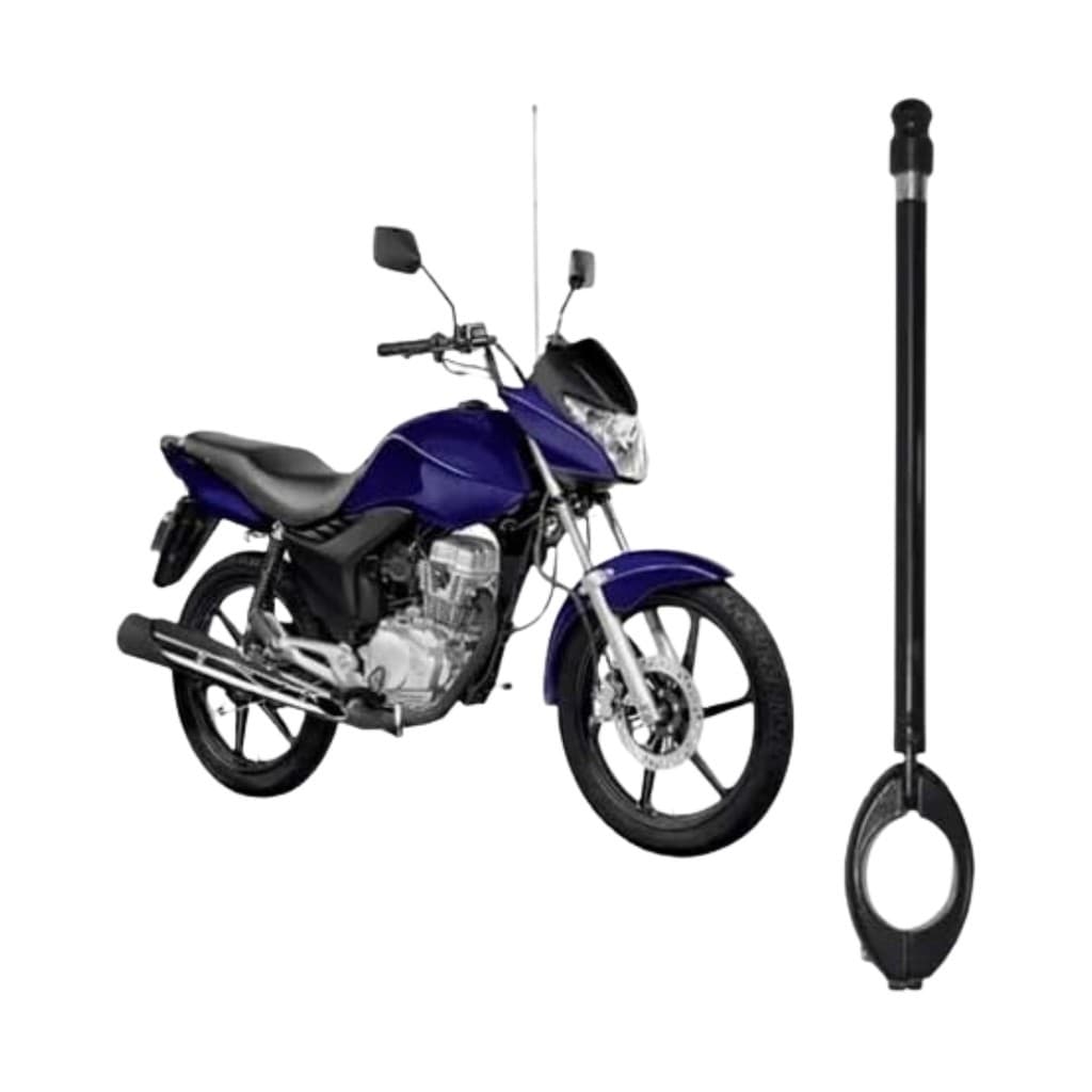 Antena Corta Pipa Moto Retrátil Anti Cerol Aço Inox Guidão Antena para moto