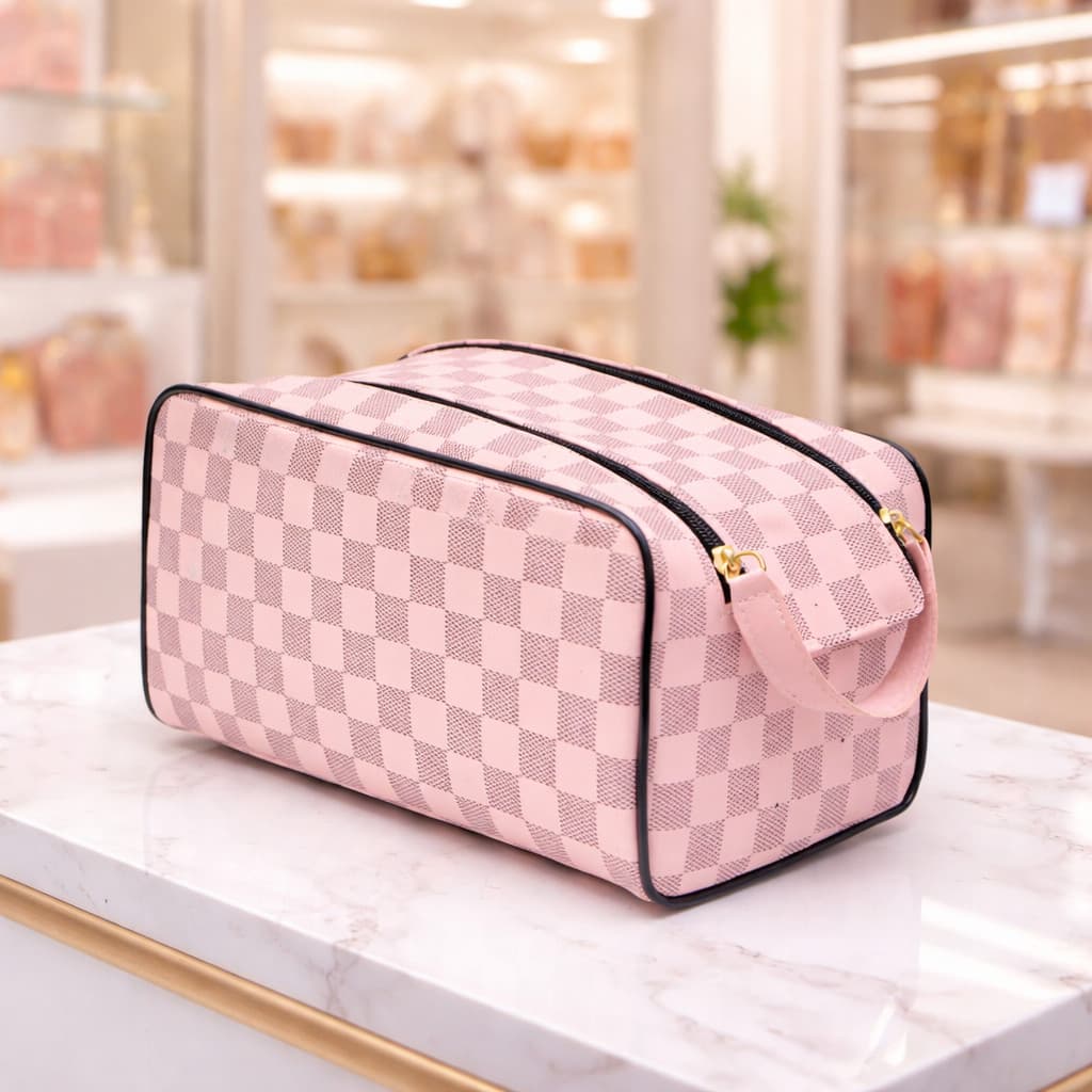 bolsas nesssece rosa xadres estilosa viagem