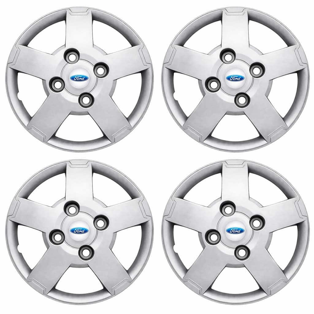Jogo 4 Calota Aro 13 Ford Ka 2008/2012 Fiesta Escort Courier C/ Emblema