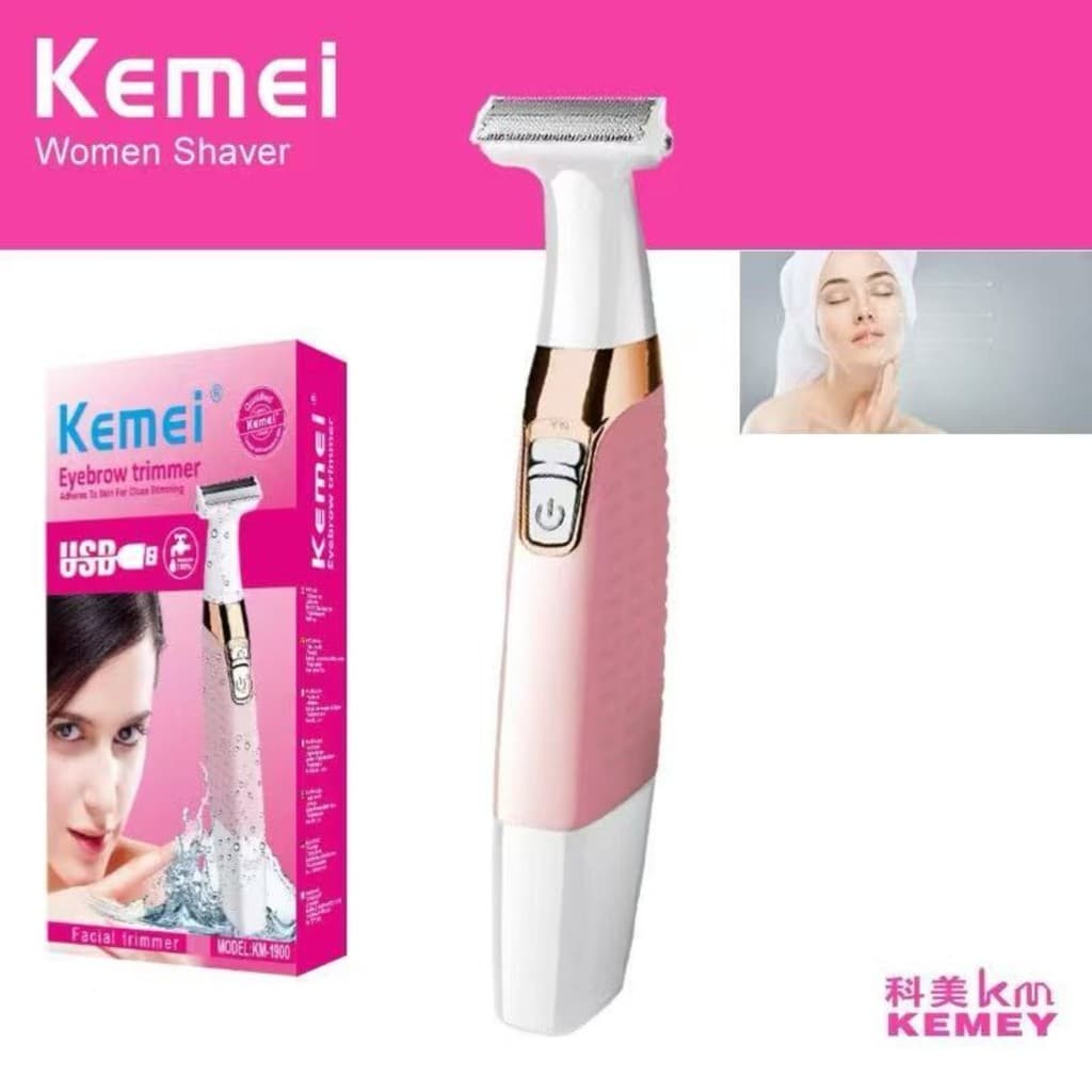 Aparador Elétrico de pelos femininos Pernas Axilas Virilha Kemei KM-1900 Recarregável