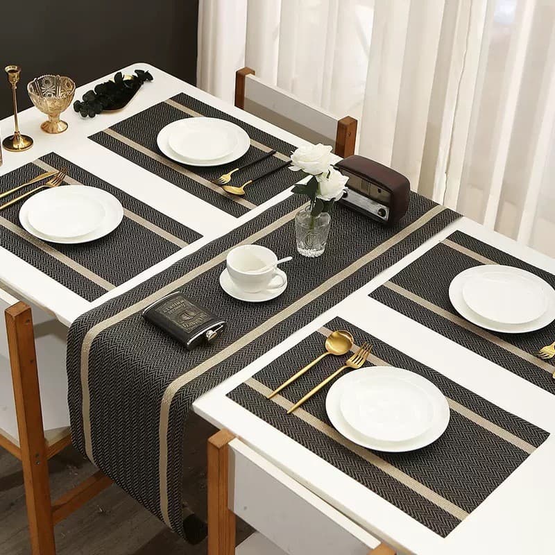 Jogo Americano Mesa Posta Luxo Kit 6 ou 12 Peças Lugar Americano Decorativo Mesa Jantar