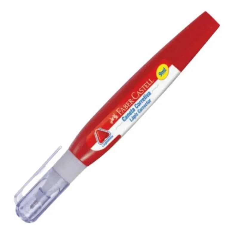 Caneta Corretiva 9ml Ponta Metálica Ergonômica Faber-castell
