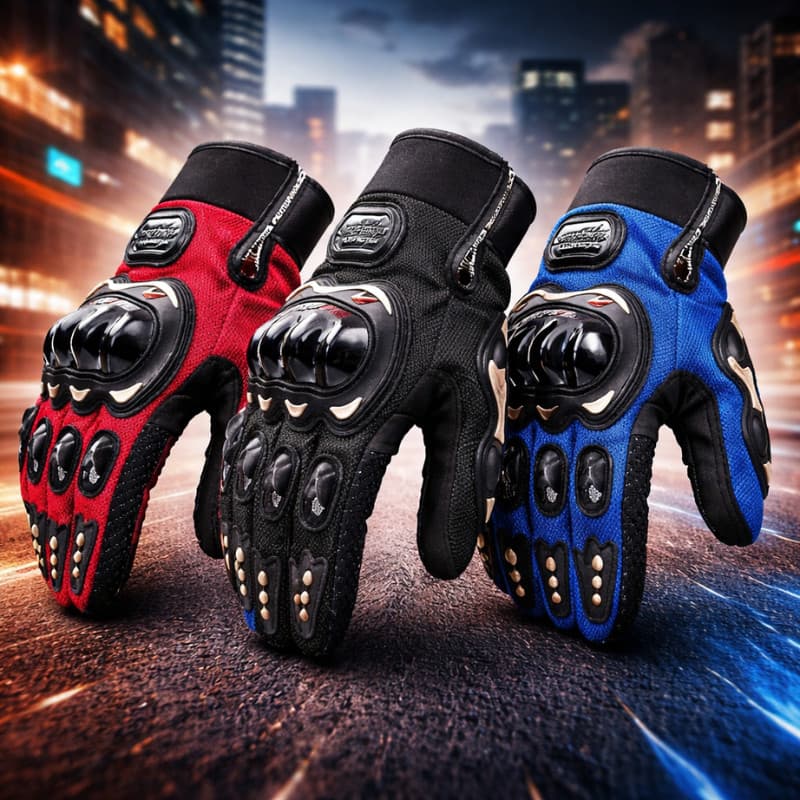 Par de Luvas para Motoboys Esportiva Conforto e Ventilação e Ajuste em Velcro