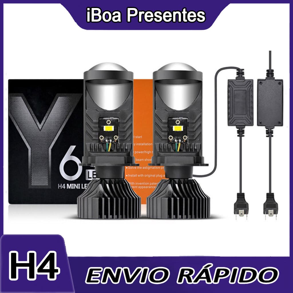 Par De Faróis Para Carros E Motos Lâmpadas LED Universais 6000k Alta Potência 24000lm 33w H4