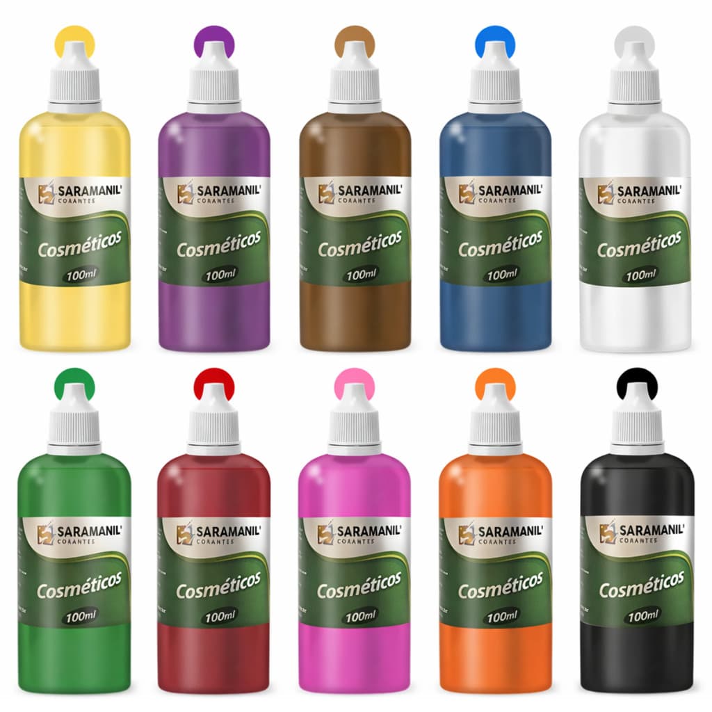 Corante Líquido Cosmético Sabonete Sabão BodySplash 100ml Saramanil Diversas Cores