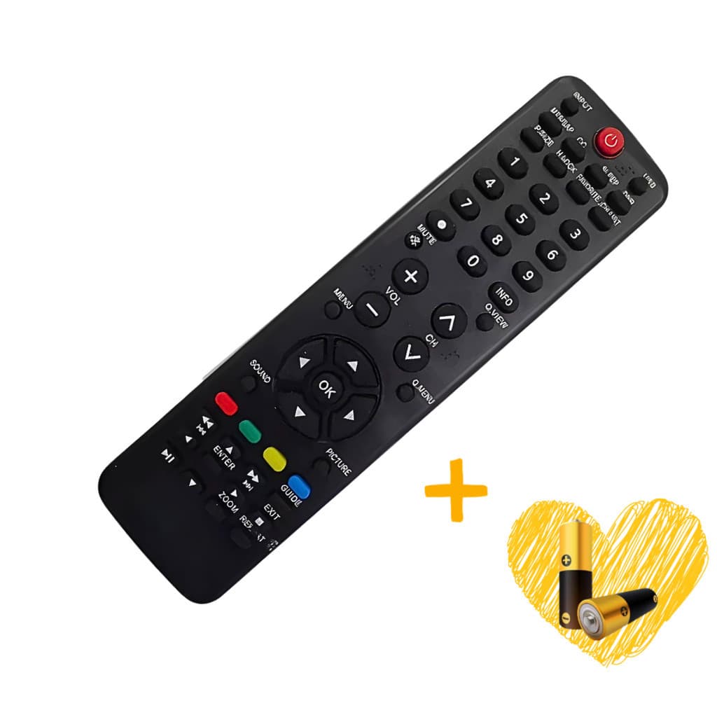 Controle Compativel TV LCD H-Buster | Reposição | Compatível | Universal + Pilhas