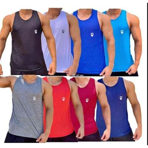 Kit com 3 Camisas Regata Masculina Dryfit