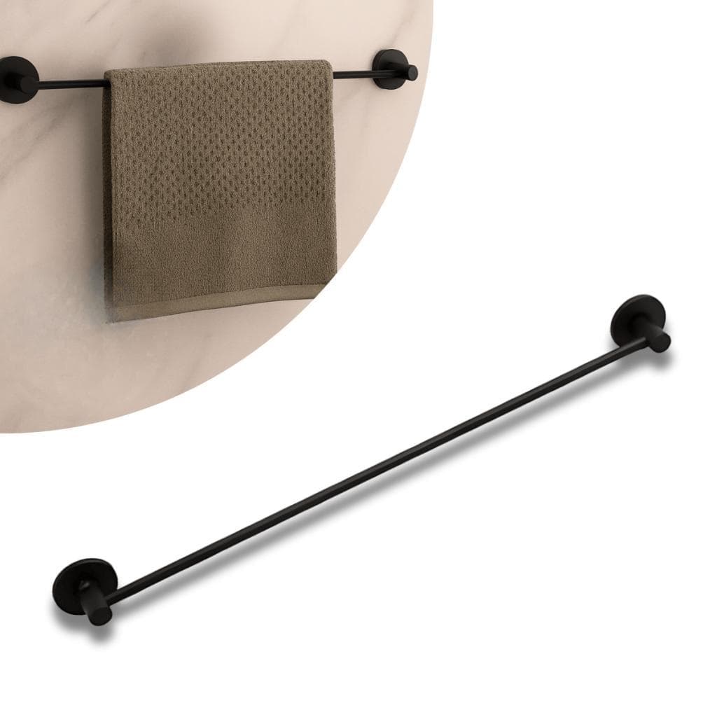 Porta-toalha de Banho Veneza Preto - Resistente à Água e Design Sofisticado