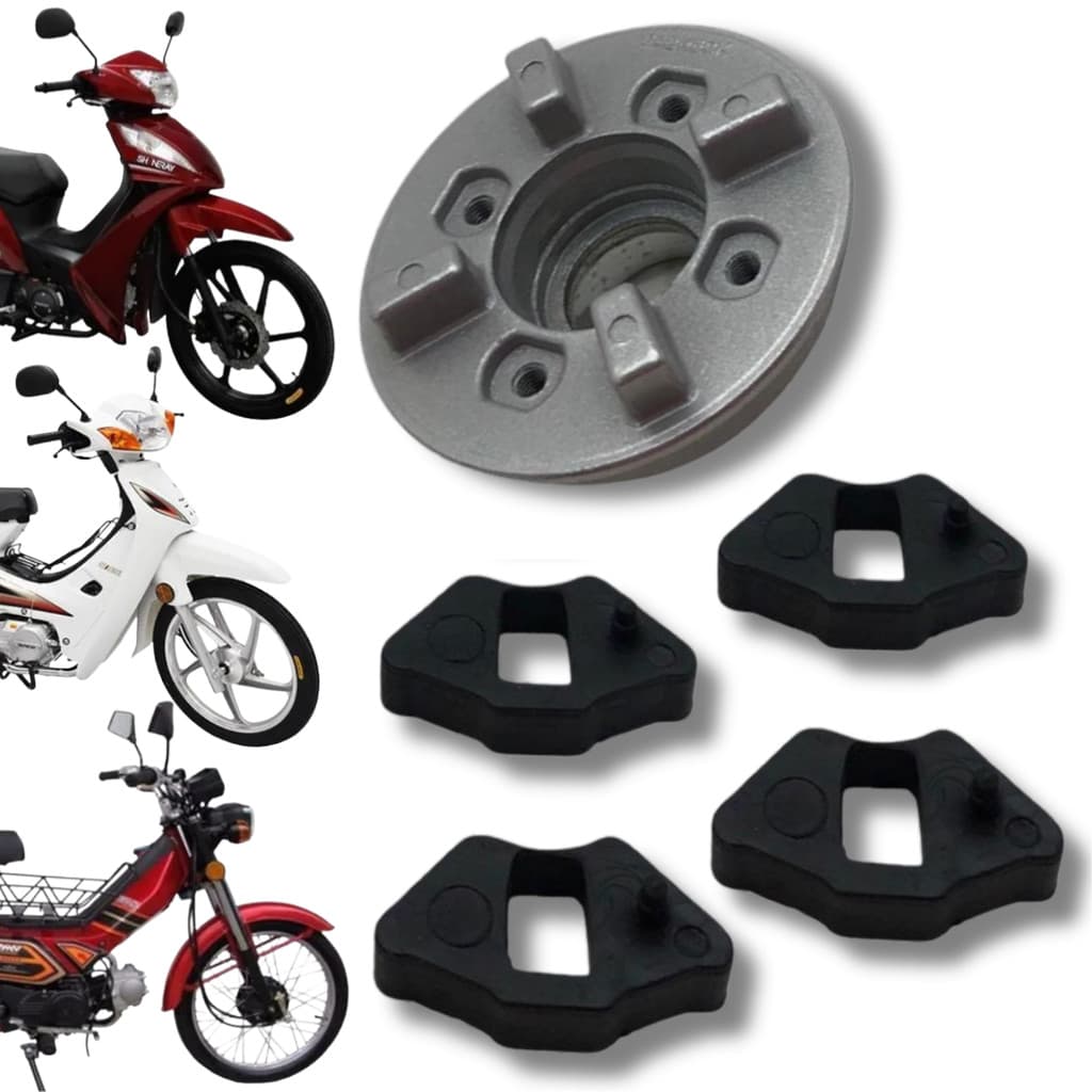 FLANGE COROA SHINERAY + BUCHA DA COROA SHINERAY XY50 JET 50 PHOENIX 50