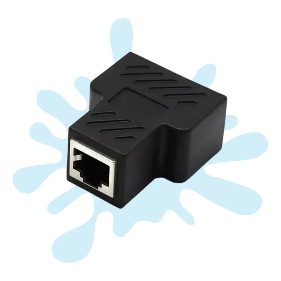 Adaptador Rj45 Usb 2 Em 1 Hub It-blue Le-5515 Cabo De Rede INTERNET