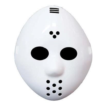 Máscara Branca com furos para festa de halloween